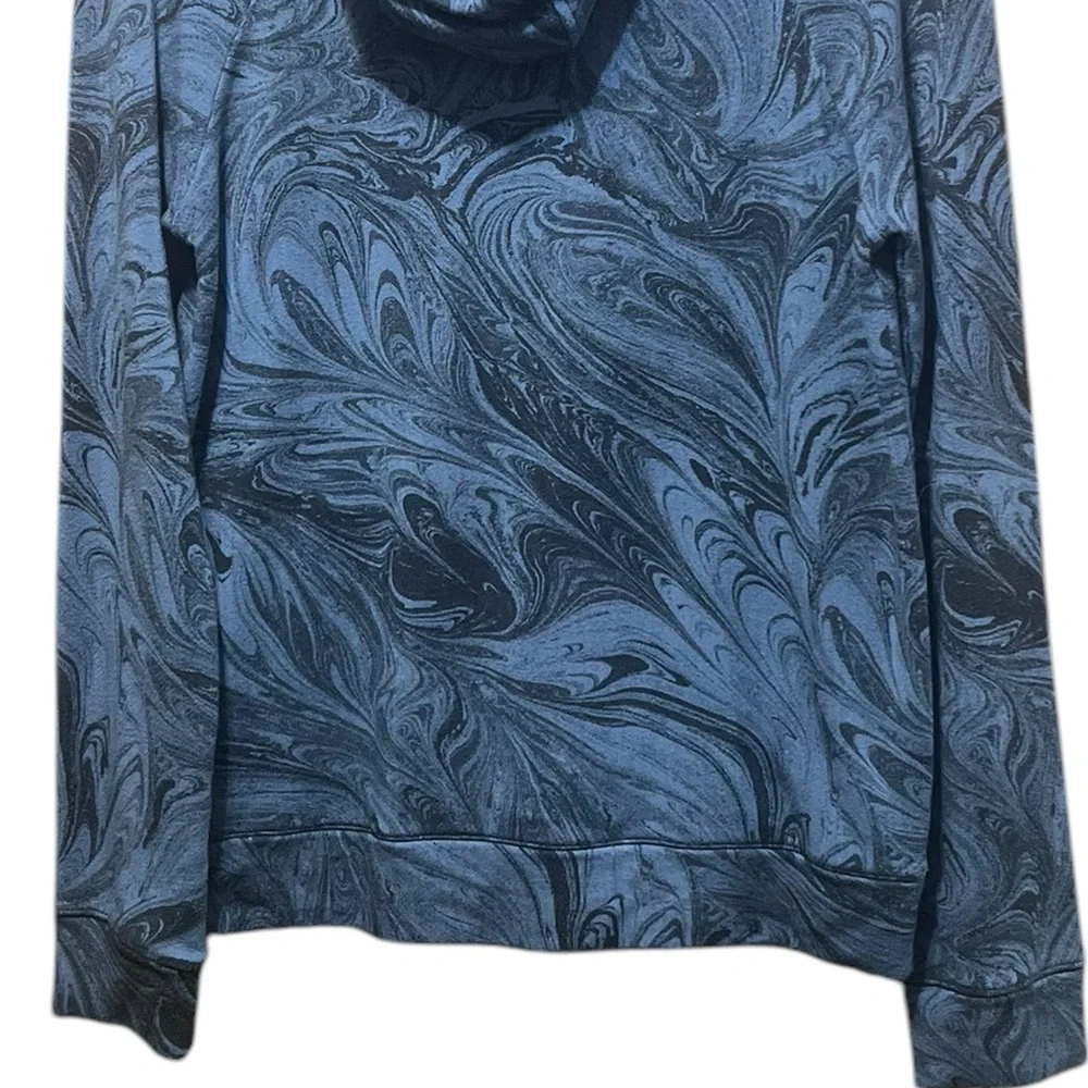 Athleta Girl In Your Element Hoodie 2.0 Sumi Marble‎ Blue Soft Modal Size XXL